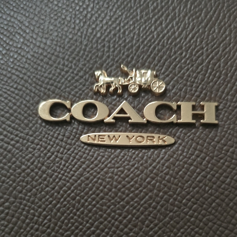 Coach Dark Brown Leather Tote - Picture 2 of 3